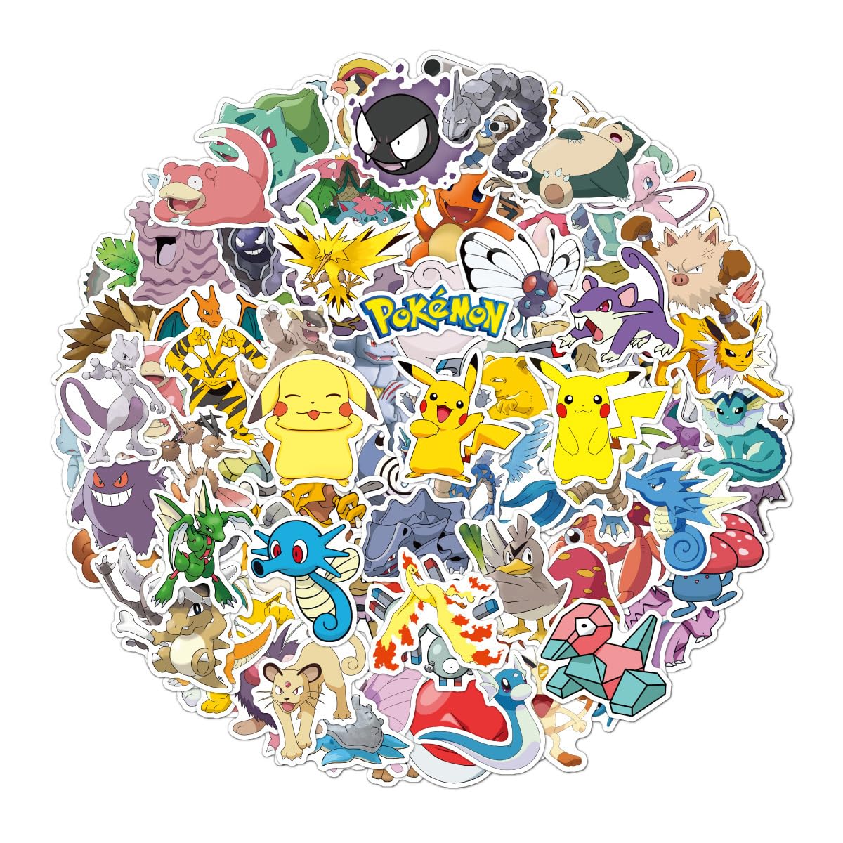 Photo 1 of 100 PCS Cute P.o.kémon Stickers for Gifts, Waterproof Sticker for Phone, Laptop, Water Bottles, Hydro Flask, Stickers for