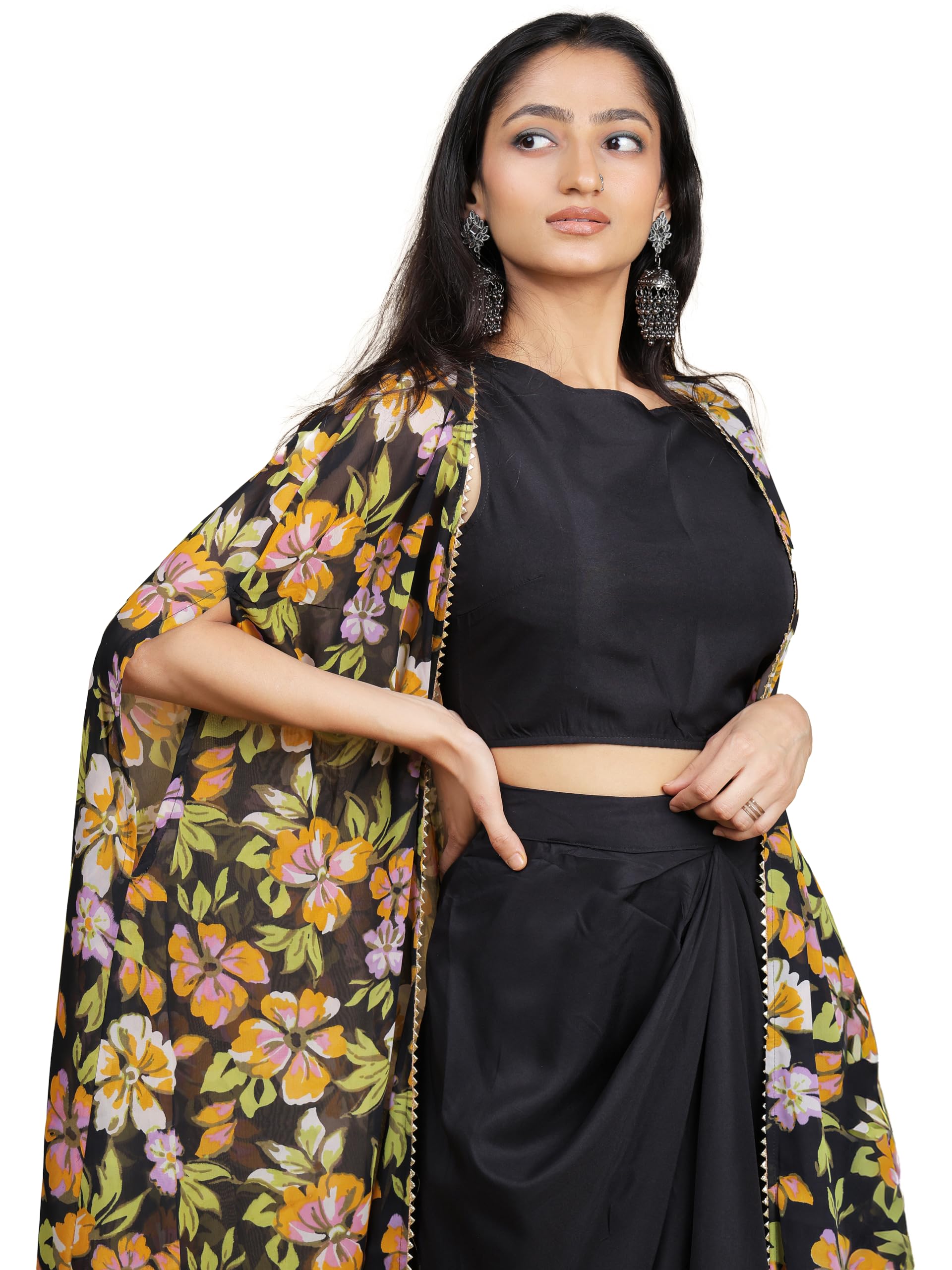 Photo 1 of ***WITHOUT CARDIGAN*** STRISWAG Indian Cotton Kurta Set For Women | Ethnic Kurta Set with Pant For Festive and Party | Traditional Outfit Co-ord Set