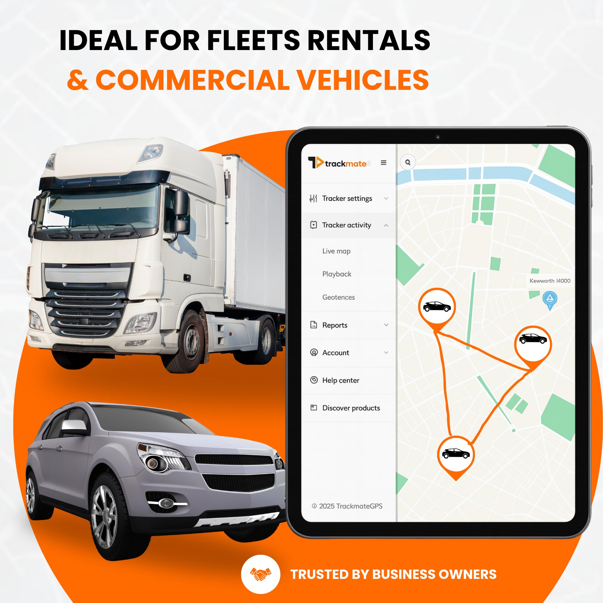 TrackmateGPS Dash T11 GPS Tracker for Vehicles, Real Time Tracking, Theft Prevention, Door Lock/Unlock, No Contract, Fleets Cars Trucks, US Support, Advanced Reports Easy Set Up & Easy to Use