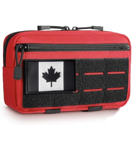 2-Pack Tactical EDC Pouches – MOLLE-Compatible Utility Pouch For Phone, Gear, Tools With U.S. Flag Patch & Clips (Black)