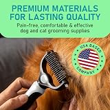 Maxpower Planet Double Sided Pet Grooming Brush Dematting Undercoat Rake view 3