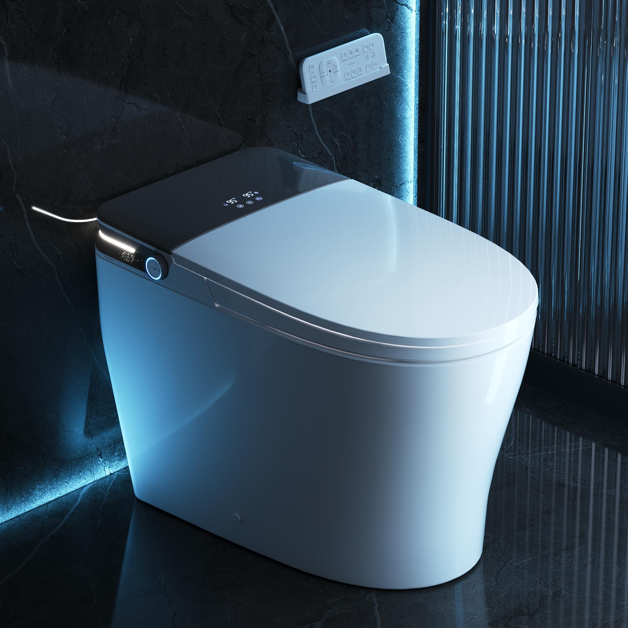 Photo 1 of DeerValley Smart Toilet with Bidet Built in, Auto Open/Close, Customizable Spa Wash, 1000 Gram MaP Flush Score, Pump Assisted, Foam Shield, Filter, Heated Seat, Deodorization, Child Mode, ADA Height