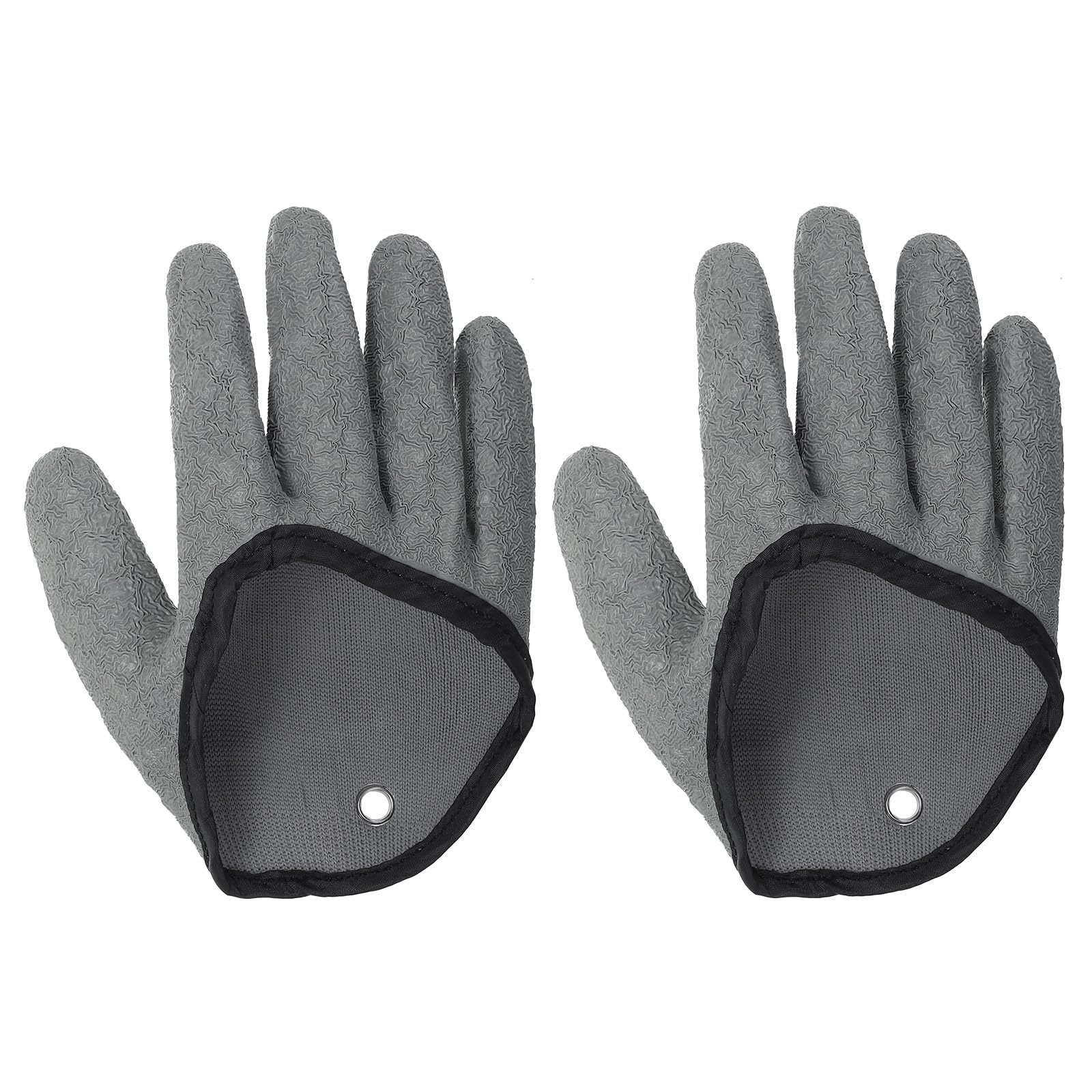 PATIKIL Fishing Gloves for Man, 2 Pack Fisherman Professional Catch Fish Gloves Non-Slip Puncture Resistant Waterproof Fillet Glove for Handling Catching Cleaning, Grey(Right)
