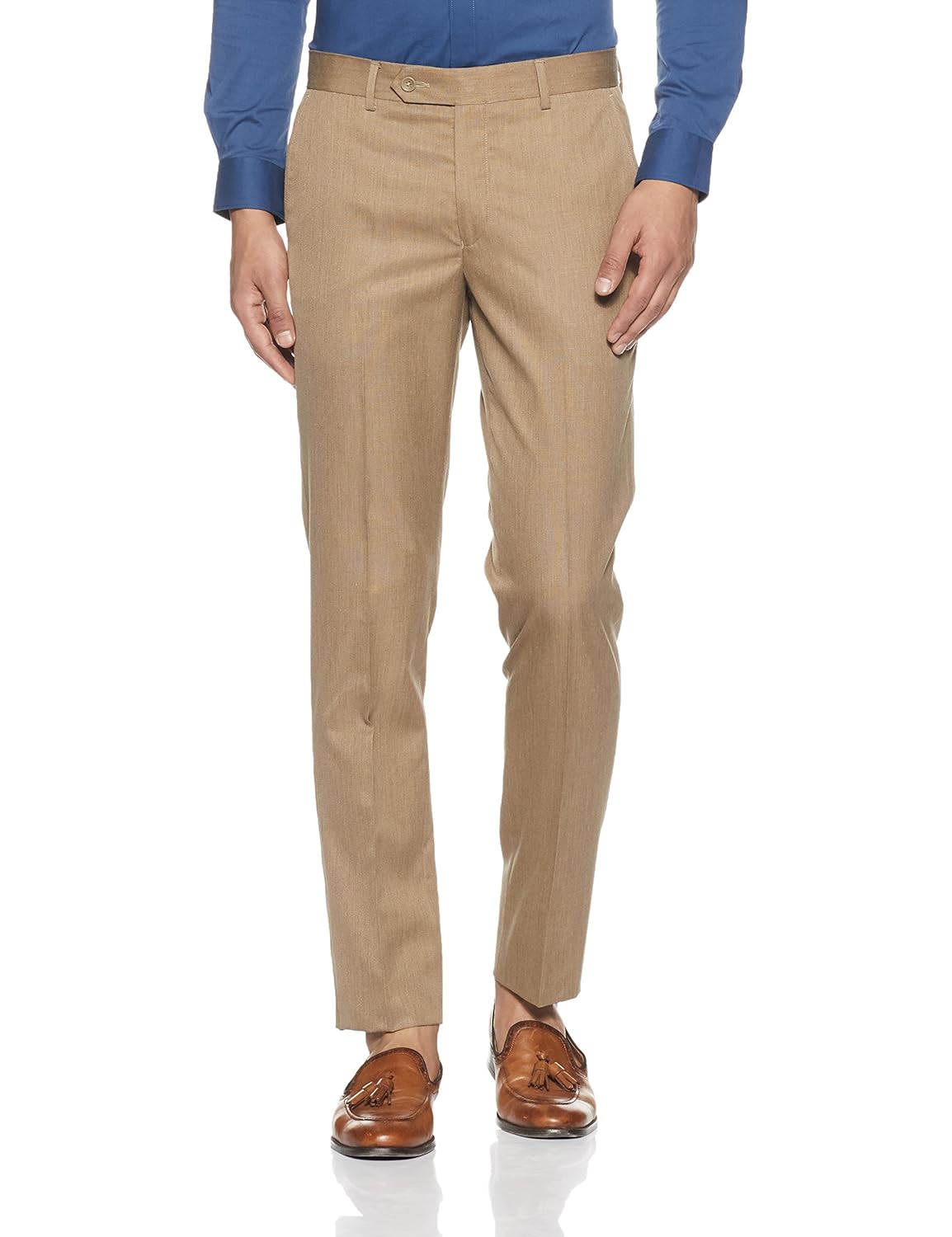 john players men's slim fit formal trousers