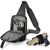ARMORWERK Premium Carry Sling Bag for Men with Quick Access Pull Tab and 4 Accessory Slots — CCW Sling Bag for Men with Waterproof Heavy Duty Zippers — Durable Adjustable Holster Included