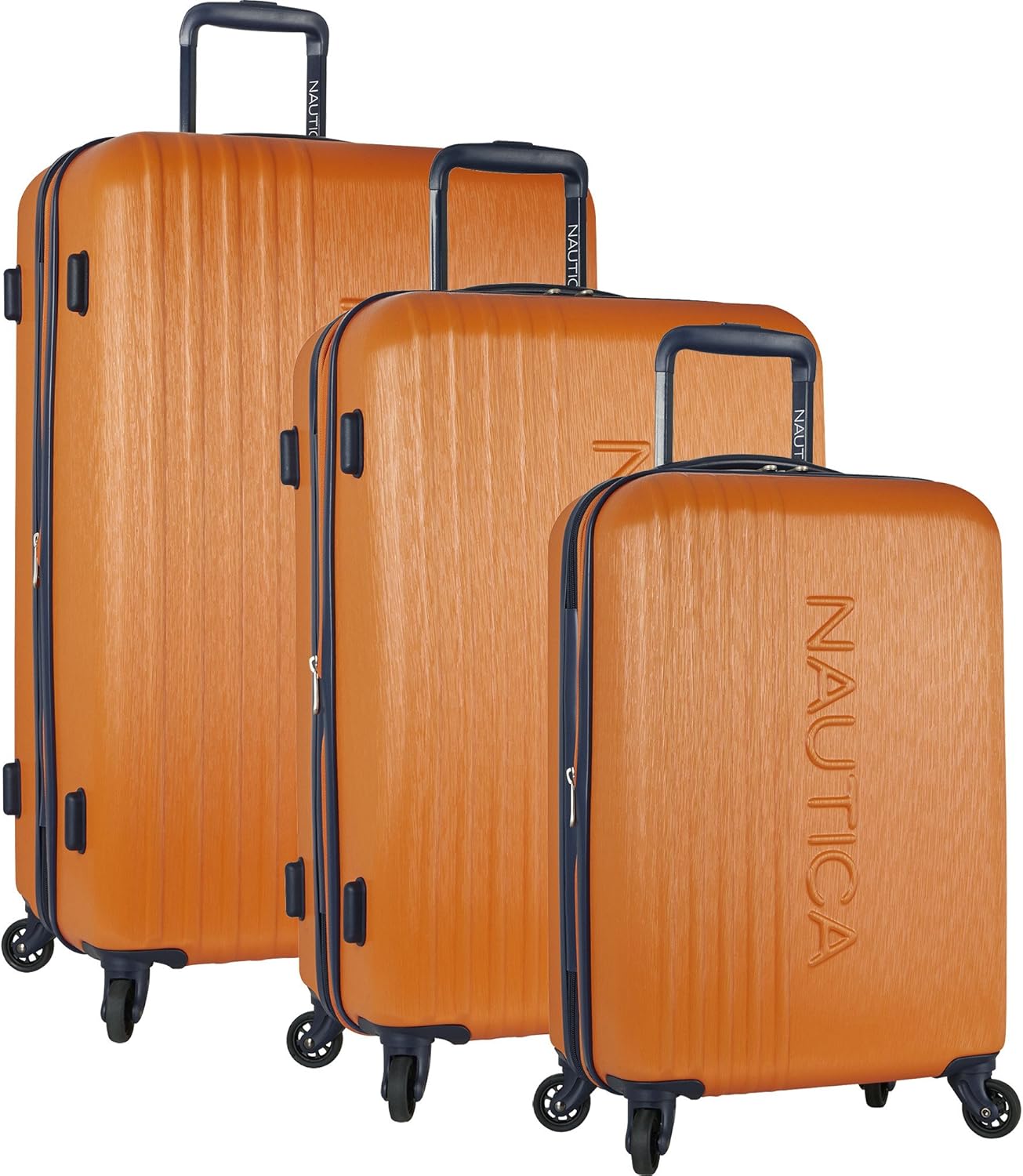 Nautica Lifeboat 3 Piece Hardside Expandable Suitcase Set, Classic