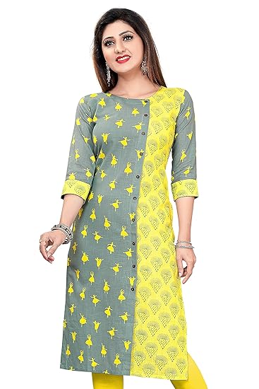 yellow kurtis amazon