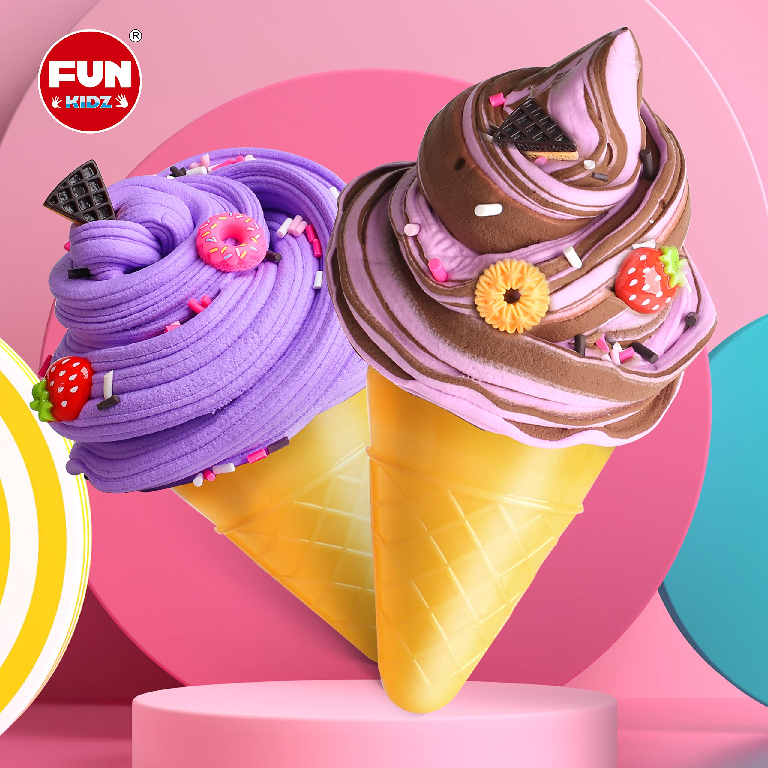 35.16 FL OZ Butter Slime Pack, FunKidz Soft Ice Cream Slime Kit for Girls 6-8 Premade 1040 ML Slime Toys Birthday Gifts Party Favor for Kids Age 6-12