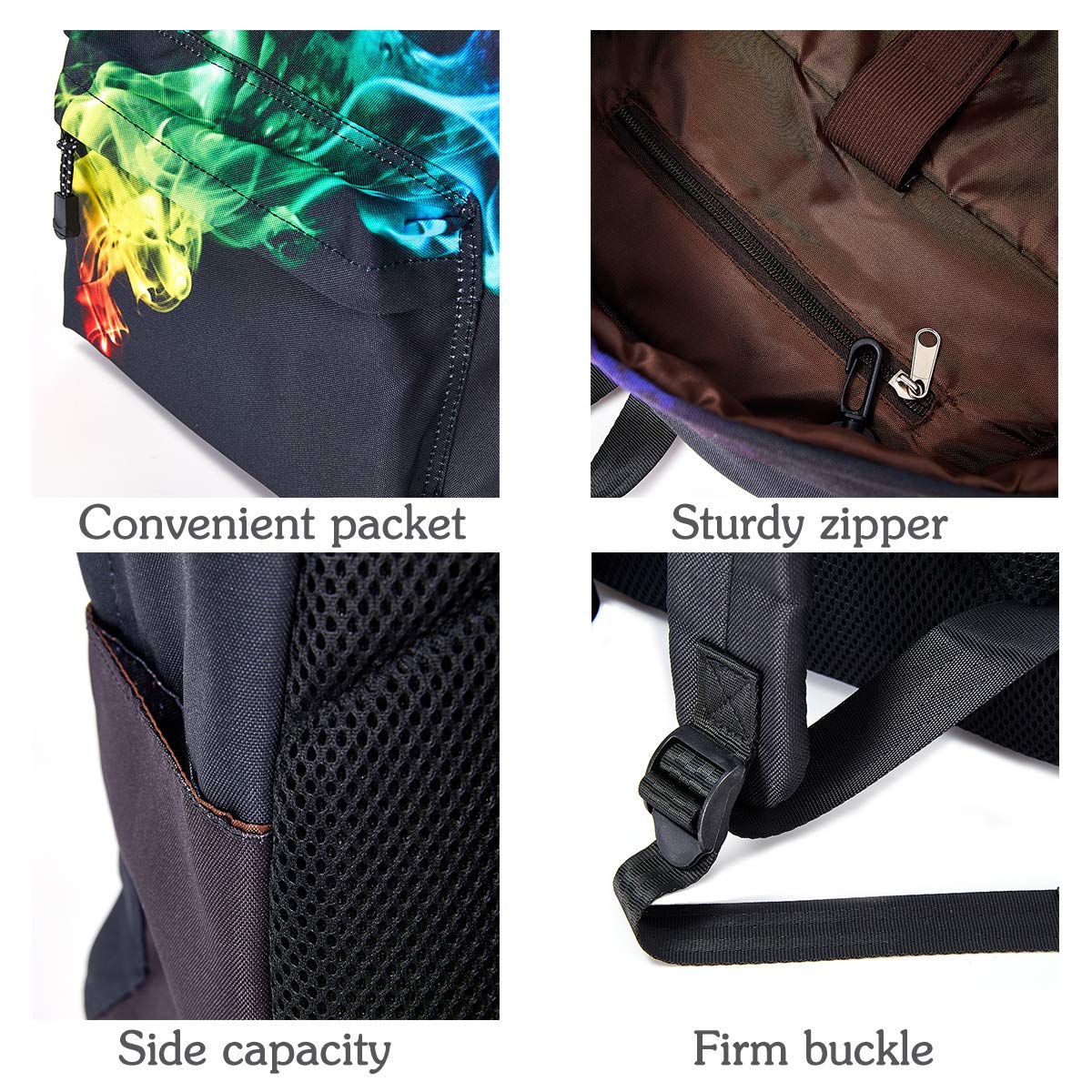 TUONROAD Schulrucksäcke Unisex Geometrie Daypack Laptop Tasche Backpack Freizeitrucksack Rucksack Schulrucksack