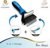 Fur Magic Deshedding Dematting Tool 2-in-1 Dual-Sided Grooming Brush view 2