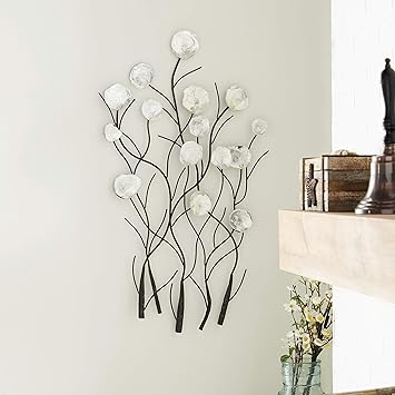 Amazon Com Benzara Metal Capiz Wall Decor Kitchen Dining