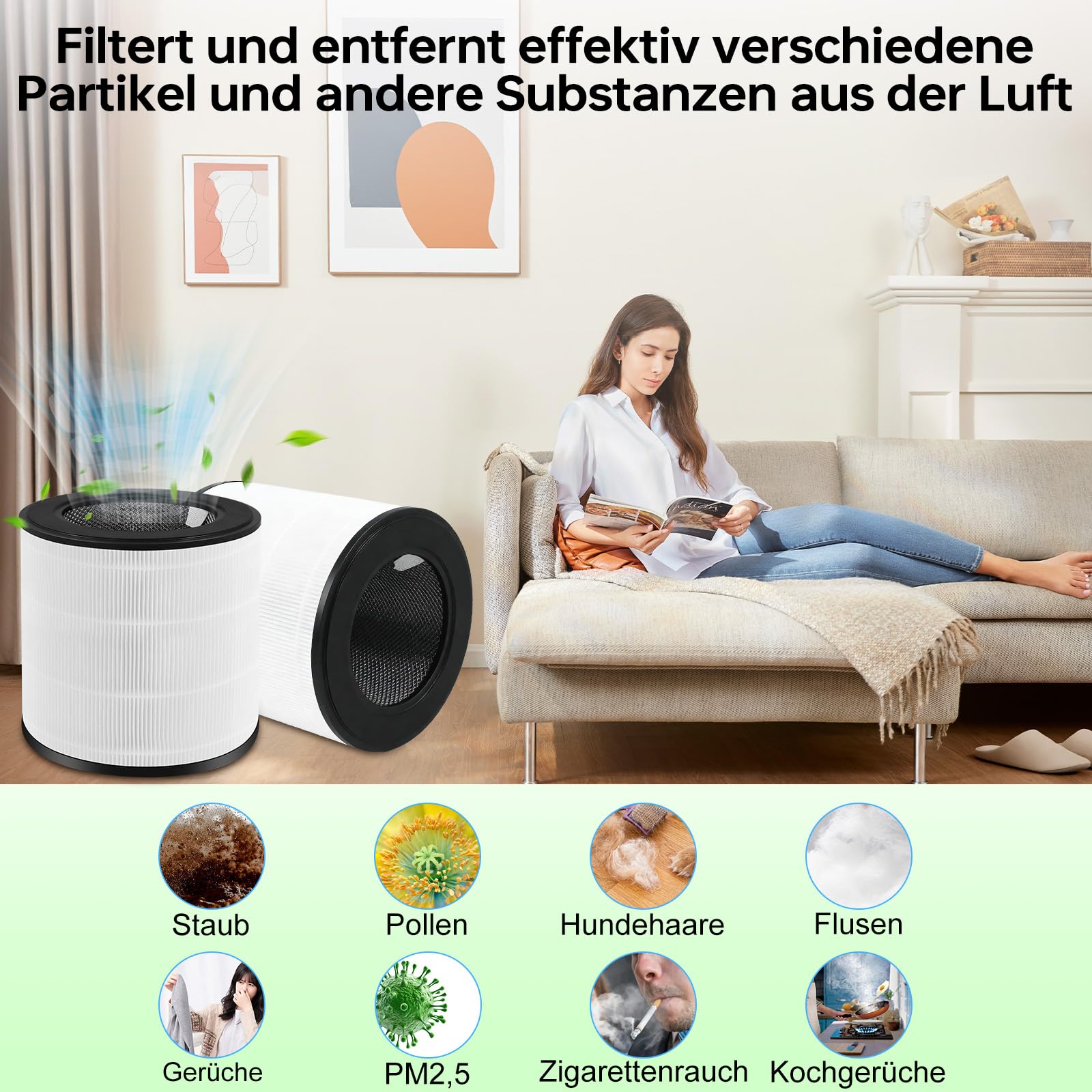 FY0293/30 Ersatzfilter für Philips Serie 800 Luftreiniger, 2 Stück 4