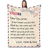 UFOORO Gifts from Mom and Dad, Throw Blanket Daughter Gifts from Mom and Dad, Birthday for Daughter Adult, Mothers Day to My Daughters Blanket from Parents for Sofa Couch Bed 55"x70"