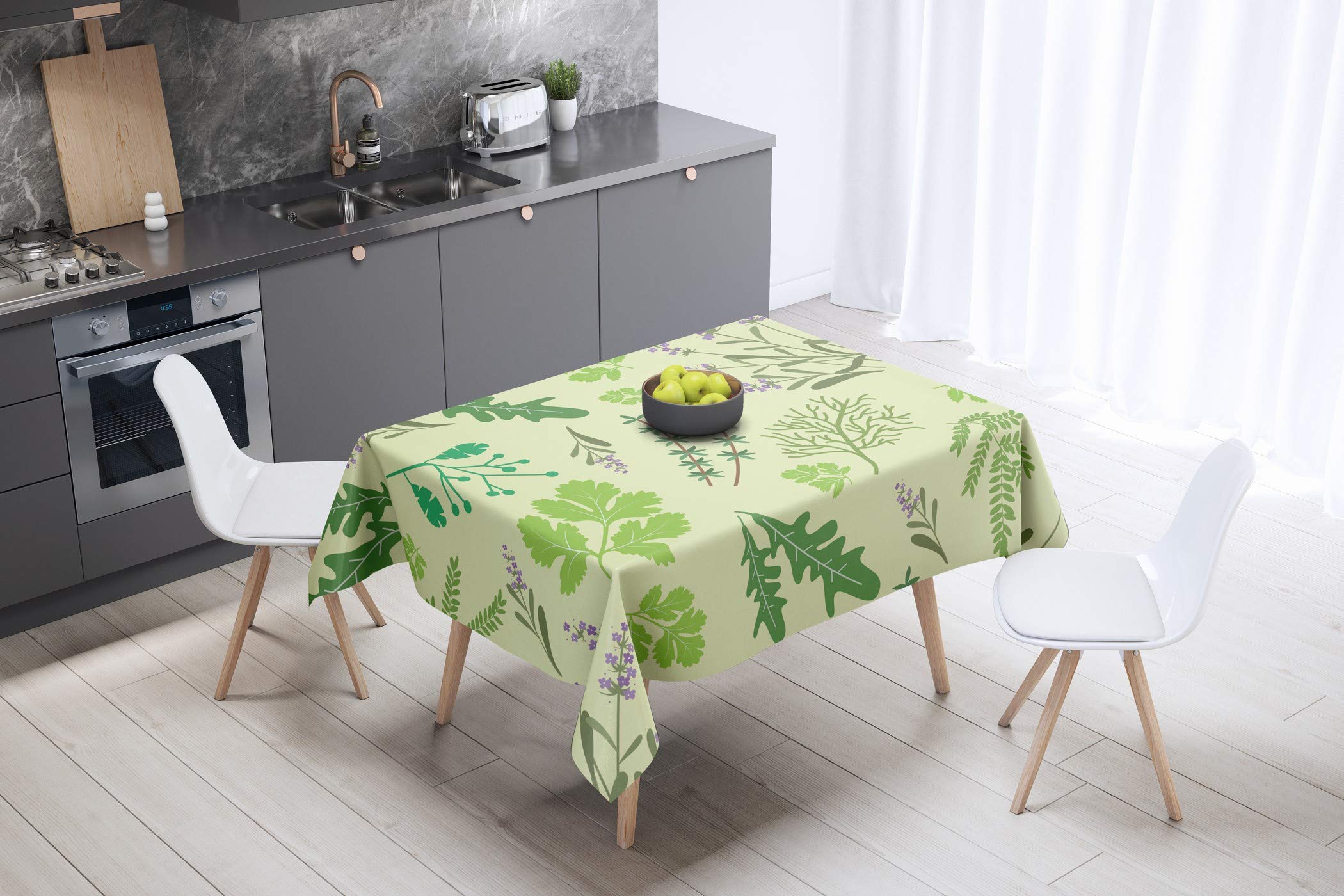 Bonamaison Kitchen Decoration, Tablecloth, 140cm x 140cm - Designed and Manufactured in Turkey