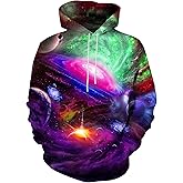 Yasswete Unisex Men's and Women's Novelty Hoodies 3D Fashion Digital Print Pullover Hooded Sweatshirts with Pockets