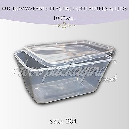 PPD 50 x plástico 1000 ml para microondas Tapa de envases y ...