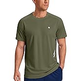 PINSPARK Mens Workout Athletic Shirts Moisture Wicking Running T-Shirts Breathable Short Sleeve Gym Tee