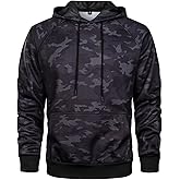 AOTORR Men's Pullover Hoodie Blend Fleece Long Sleeve Contrast Color Military Sweatshirt with Kanga Pocket