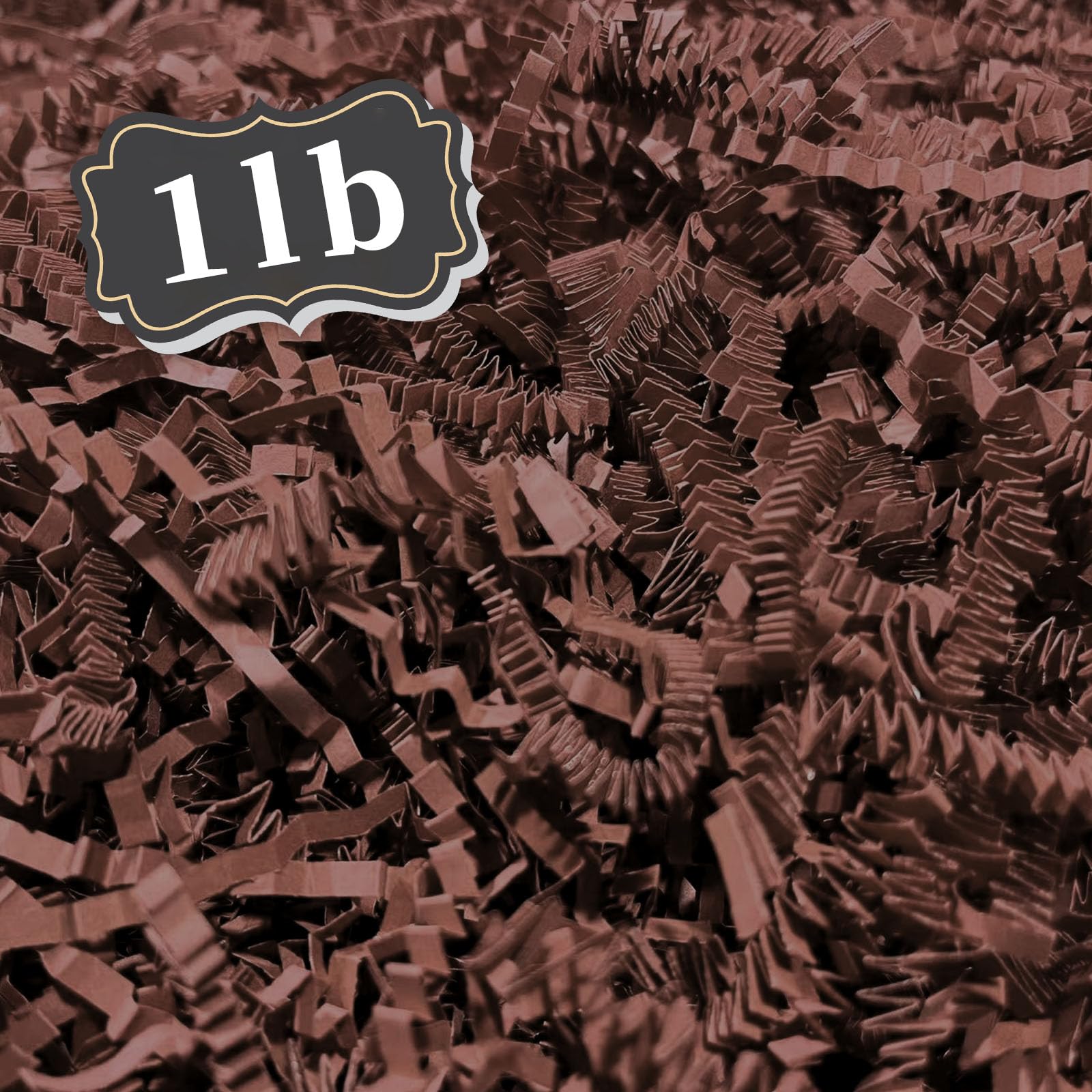 Photo 1 of 1 LB Brown Crinkle Cut Paper Shred Filler Great for Gift Wrapping, Basket Filling, Birthday, Wedding, Halloween, Thanksgiving Christmas Day, New Year Party Decorations Filling Supplies