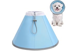 DEWVIE Soft Dog Cone for Dogs, Soft Dog Recovery Cone Collar for After Surgery, Adjustable Protective Elizabethan Collar for 