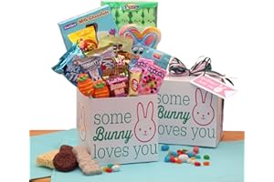 MSNOR Free 1-3 Day Delivery - Somebunny Loves You Easter Care Package Perfect for College Students, Great Gift for Boys and Girls