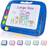 SGILE Large Magnetic Drawing Board for Toddlers 1 2 3 4 Years Blue Educational