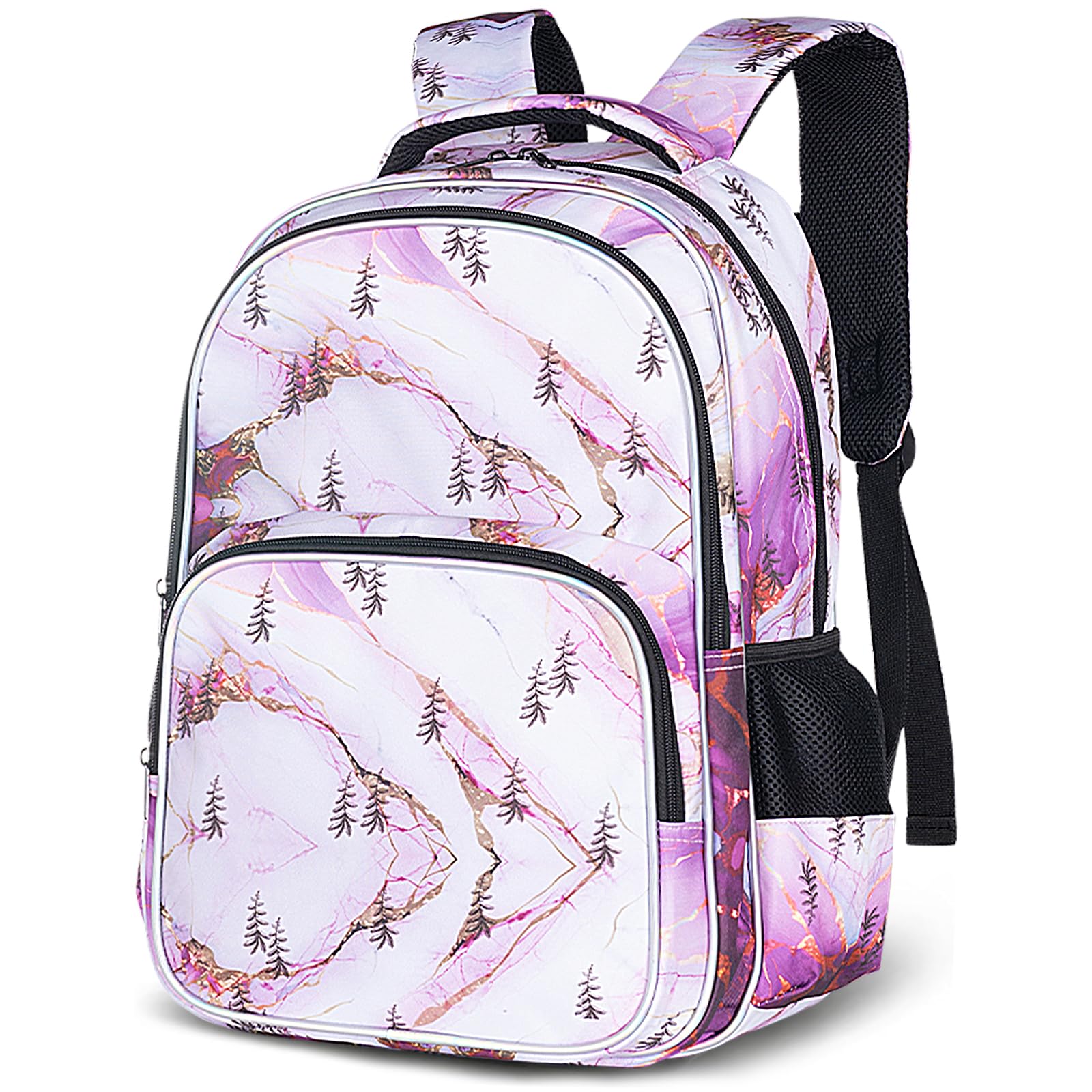 WIHVE Lightweight School Backpack For Teens - Water Resistant, Multiple Pockets, With Side Bottle Holders - View #7