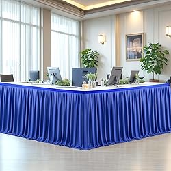 Partisky Royal Blue Polyester Table Skirt for