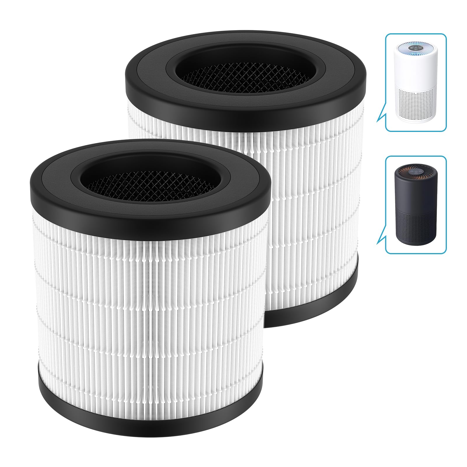 Photo 1 of RONGJU 2 Pack PU-P05/AC201B Air Purif-ier Filter for FULMINARE PU-P05 Air Puri-Fier and Purivortex AC201B Air Pur-ifier, H13 HEPA Air Filter for Home, Not fit for T10