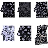 30 Sheets Halloween Packaging Tissue Papers, 13.8x19.7 Inch 5 Styles Gift Wrapping Paper Pumpkins Ghosts Skulls Bats Spider Web Print for Halloween Party Decoration DIY Craft Supplies