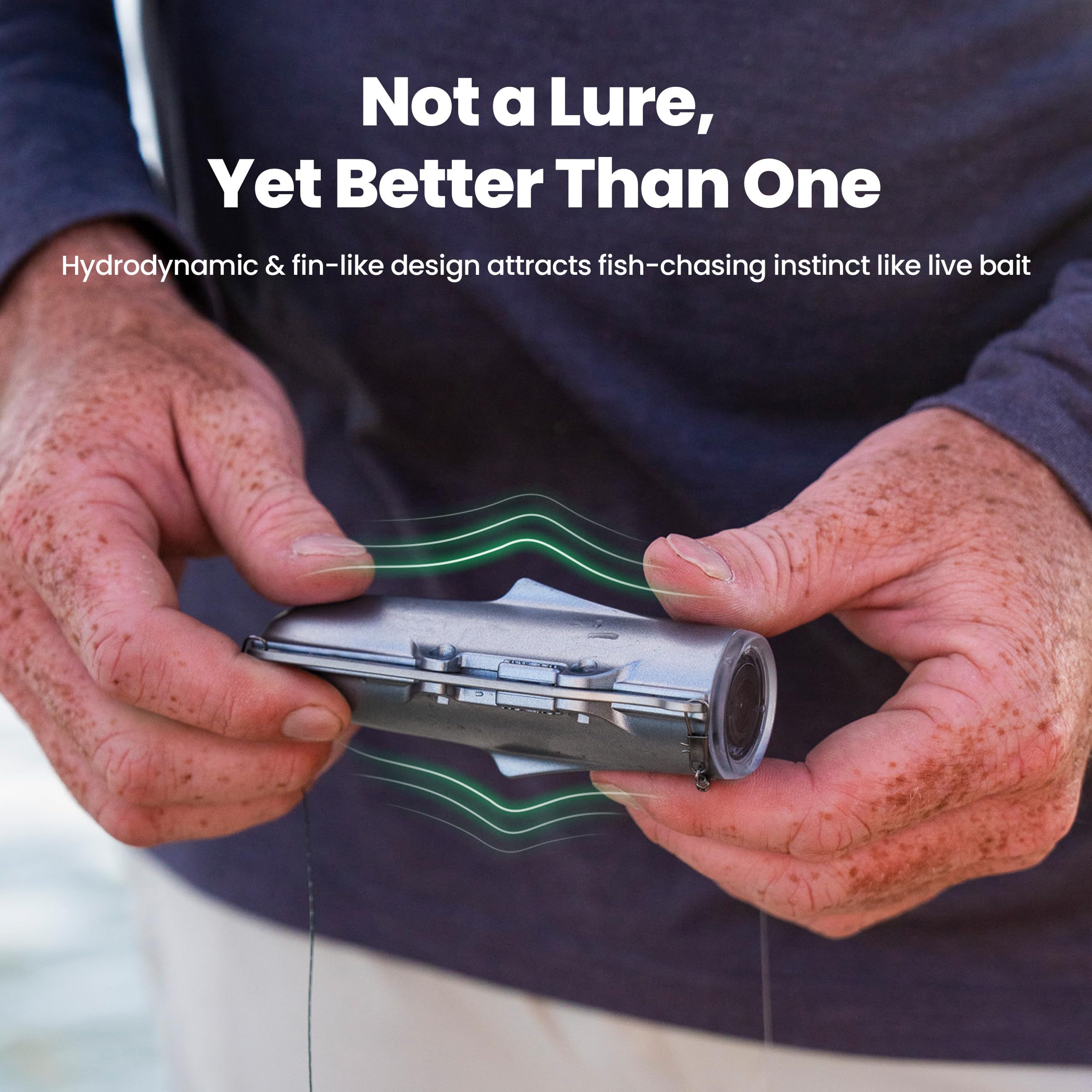 CanFish Fishing CamX Fishing Finders Camera,Lure Action Camera HD 1080P &136°Ultra-Wide-Angle,656FT ROV Waterproof/Motion Sensing/Segmented Intelligent Recording/Wireless Charge/App Compatible (Grey)