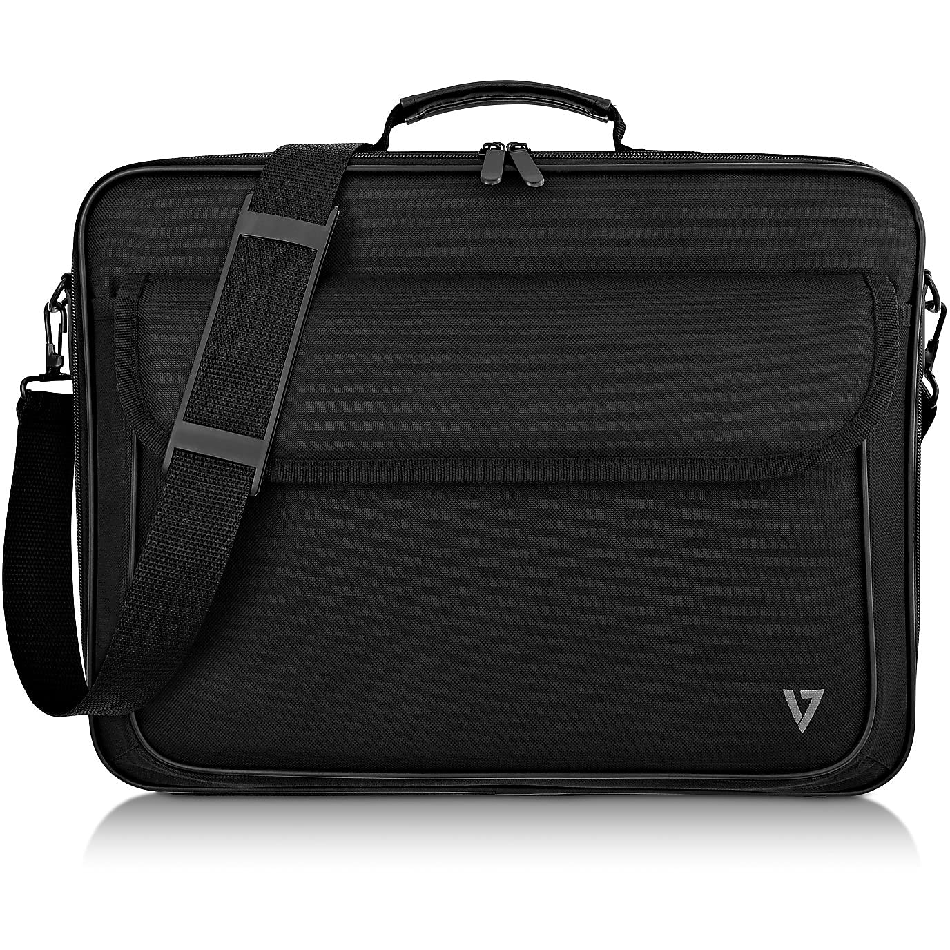 V7 CCK16-BLK-3E Essential Carrying Case for Notebooks up to 40,6cm (16", Material 210D and 600D Polyester), Black