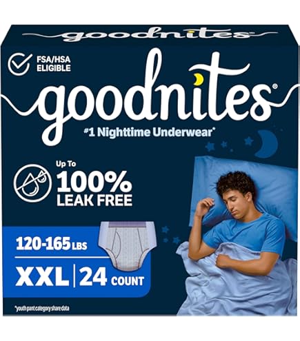 Amazon.com: Goodnites Girls' Nighttime Underwear, Size XXL (120