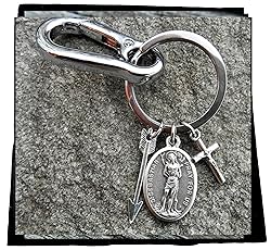 Saint Sebastian Keychain, Mens/Boys Saint Key