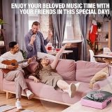 Cotsoco Vinyl Record Player 3 Speed Belt-Driven with Bluetooth Speakers Pale view 8