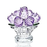 H&D HYALINE & DORA Handcraft Crystal Purple Rose