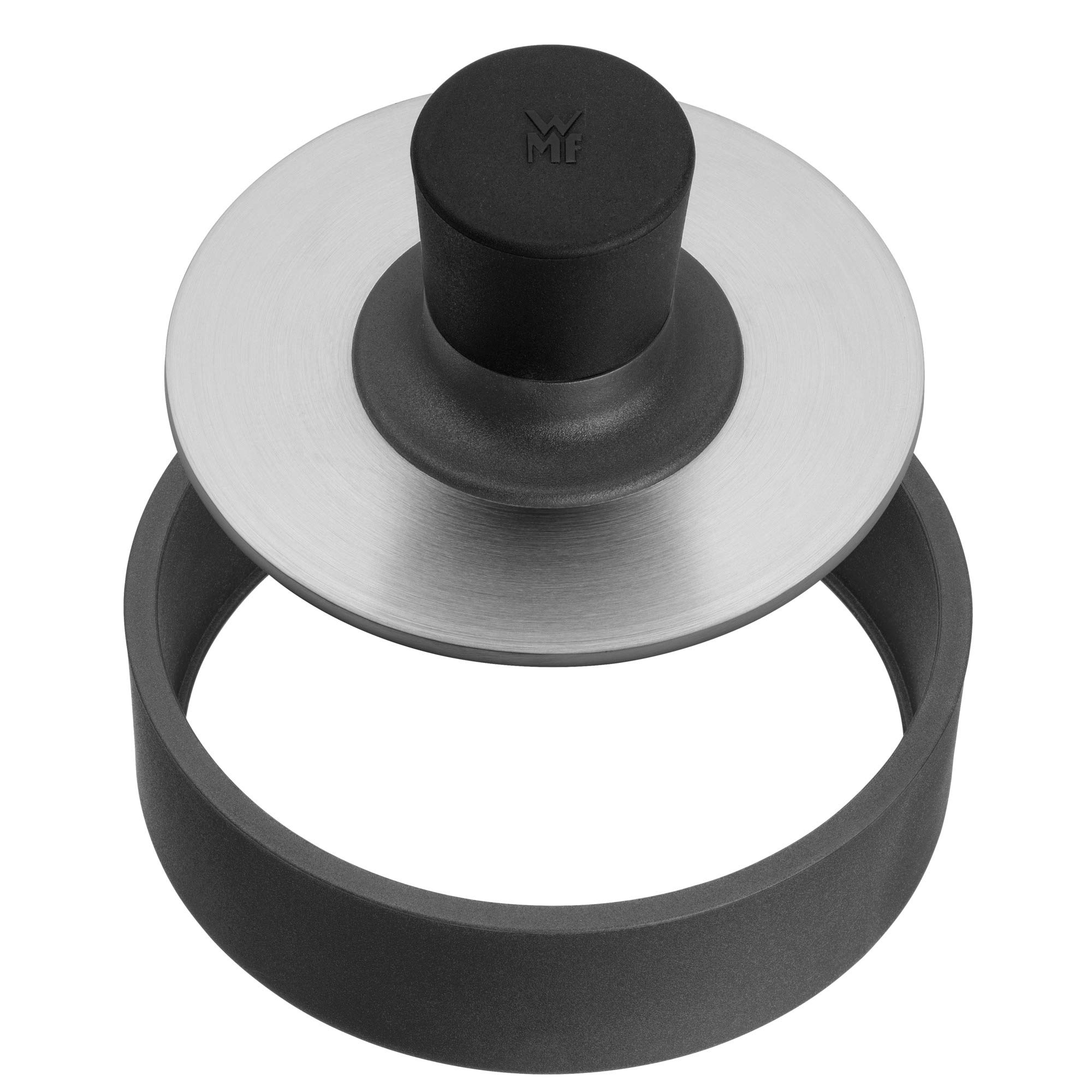 WMF BBQ Burgerpresse Edelstahl 12,5 cm, Pattypresse für gleichmäßige Patties für leckere Hamburger, Cheeseburger, Vegi-Burger-Presse, Gemüsepresse