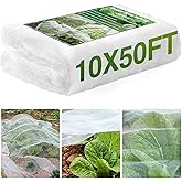10 X 50FT Garden Mesh Netting Barrier,Fruit Tree Plant Netting for Vegetable Blueberry Bushes Plant Row Cover Screen Protecti