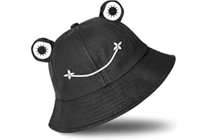 SAOROPEB Frog Bucket Hat - Cotton Funny Fisherman Hat for Adult Teens & Men