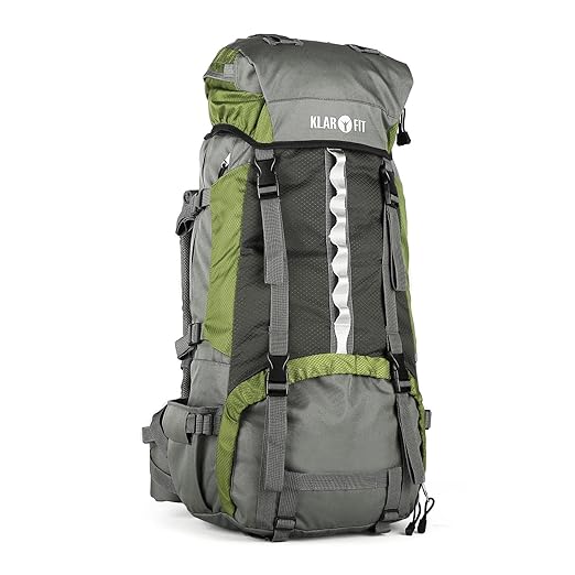 title=Klarfit Heyerdahl zaino da trekking (in nylon impermeabile, capacità 70 litri,