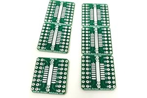 Custom Circuit Solutions – SMD to DIP Breakout PCB Module, 16-Pin, SOIC to DIP Adapter Header with Integrated SMT Resistor and/or Capacitor Pads – 6 Pieces