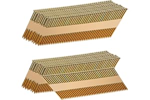 SITLDY 30-34 Degree Framing Nails 2-1/2"X.12" Ring Shank 1000 Count, D Head Electro-Galvanized Paper Tape Strip Nails, for 30