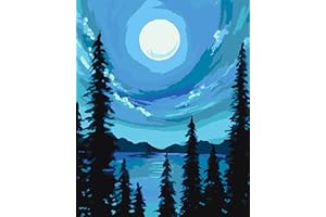 FILASLFT Paint by Number for Adults,Paint by Numbers Beginner,Paint by Number for Adults Canvas,Paint by Number DIY Landscape for Gift Home Wall Decor 16X20 Inch.