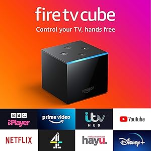 Fire TV Cube | Hands free with Alexa, 4K Ultra HD streaming media player