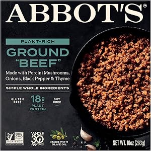Abbot’s Plant-Based Ground "Beef", Vegan, Gluten-Free, 10oz