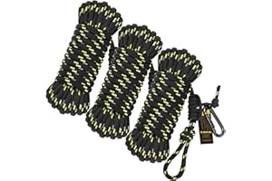 Kalkal Tree Stand Safety Rope, 30FT Reflective Lifeline Hunting Safety Harness Tree Strap For Tree-Stand Hunting