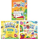 Numberblocks Colouring Fun &amp; Sticker Activity Book Collection 3 Books Set (Numberblocks Colouring Fun, Alphablocks Stick, Play and Learn: A Sticker Activity Book &amp; Numberblocks Summer Fun)