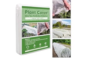 Garmeinea Plant Covers Freeze Protection 10 ft x 30 ft 1.2 oz/yd² Floating Row Cover for Outdoor Plants Vegetables, Winter Frost, Pest Protection
