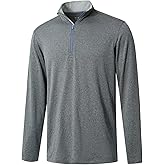 M MAELREG Quarter Zip Golf Pullover Men Dry Fit Long Sleeve Performance Wicking Mock Neck 1/4 Zip Pullover Mens Sweatshirt