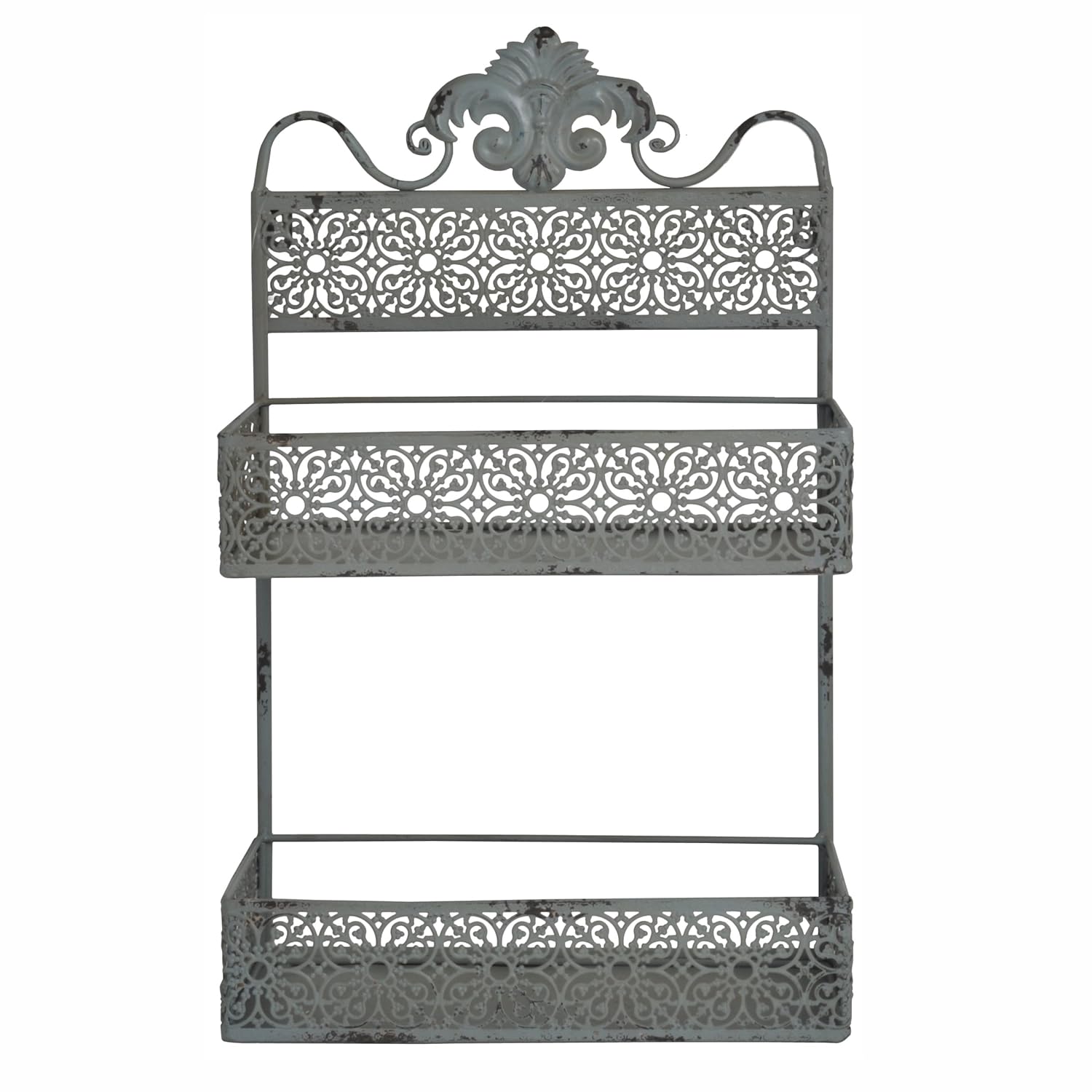 Wall Mounted 2 Tier Metal Vertical Mail Holder / letter